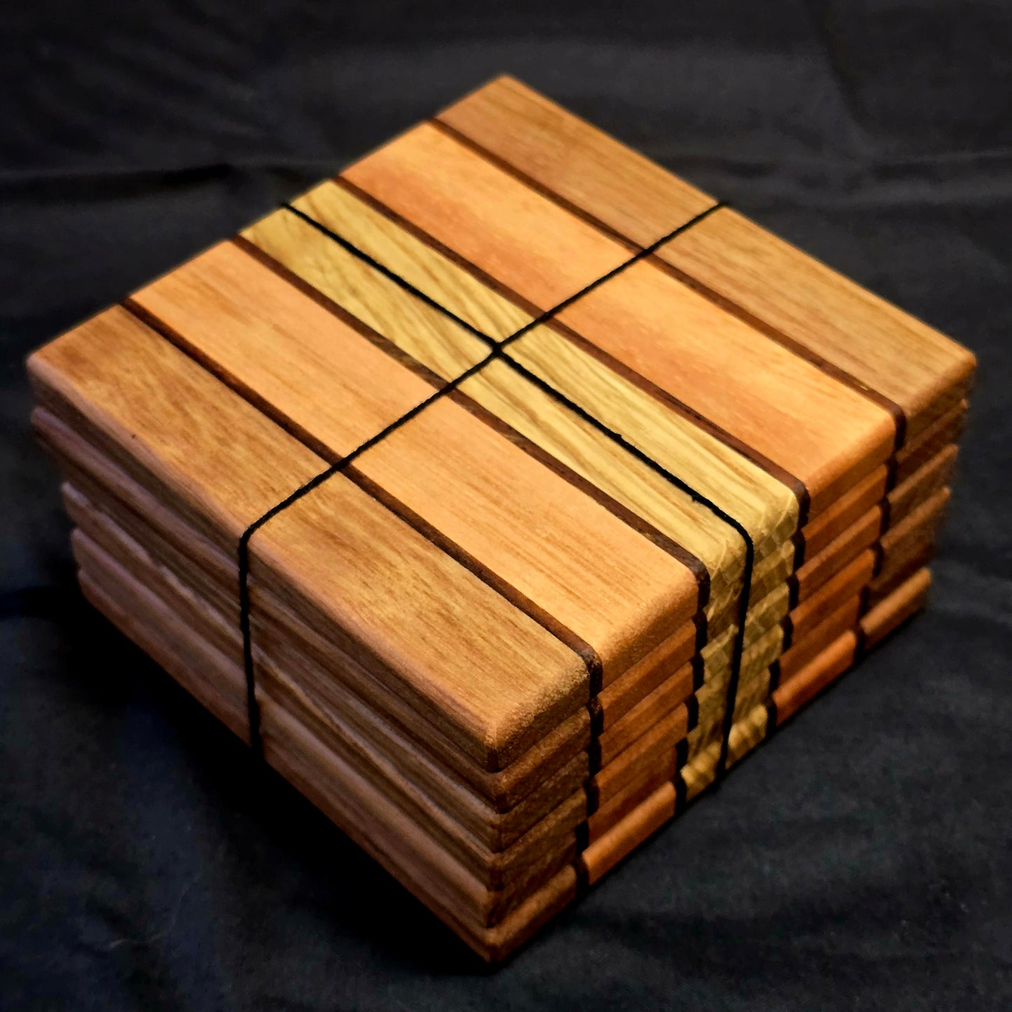 Set of 6 Handmade Timber Coasters