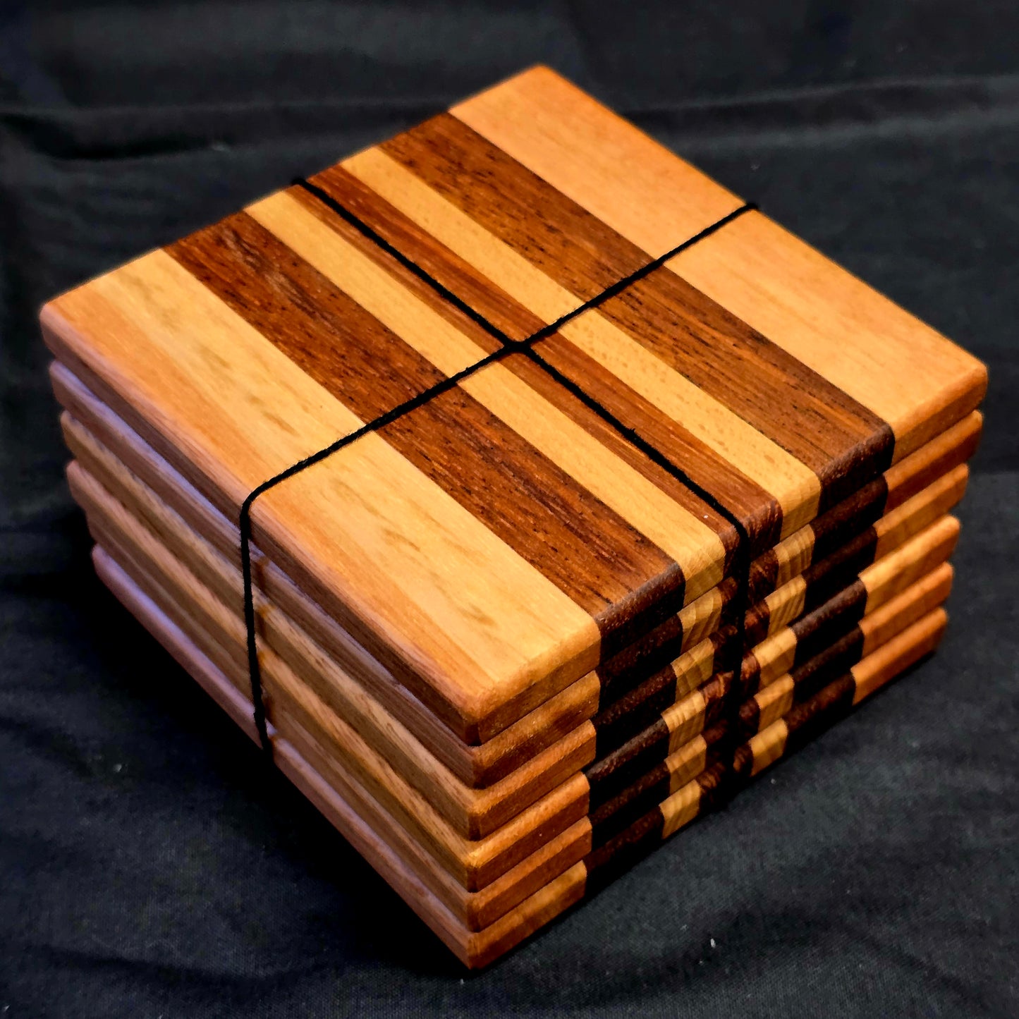 Set of 6 Handmade Timber Coasters