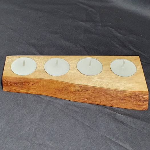Natural Edge Four Tea Light Holder