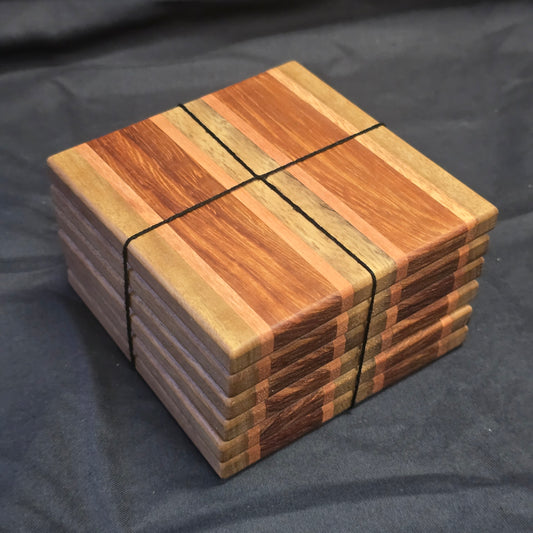Set of 6 Handmade Timber Coasters