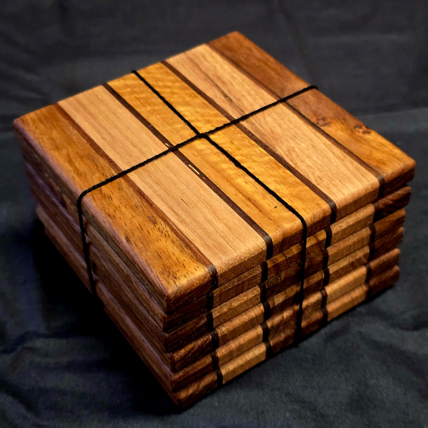 Set of 6 Handmade Timber Coasters