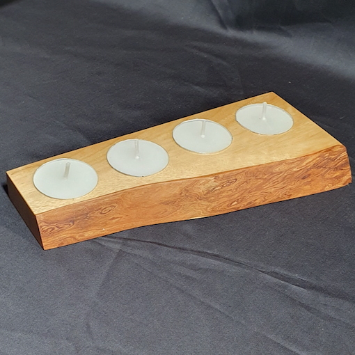 Natural Edge Four Tea Light Holder