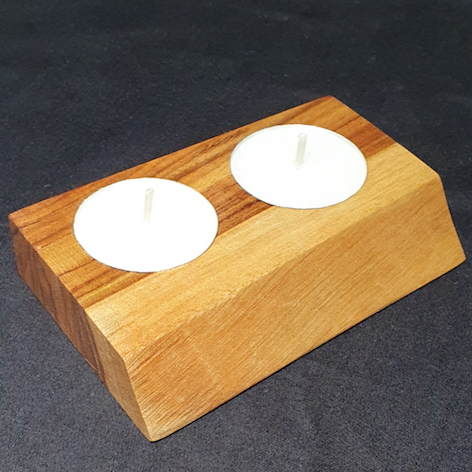 Natural Edge Two Tea Light Holder